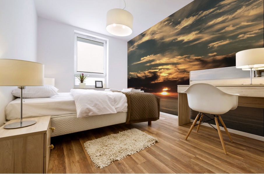 Ocean Sun Mural print
