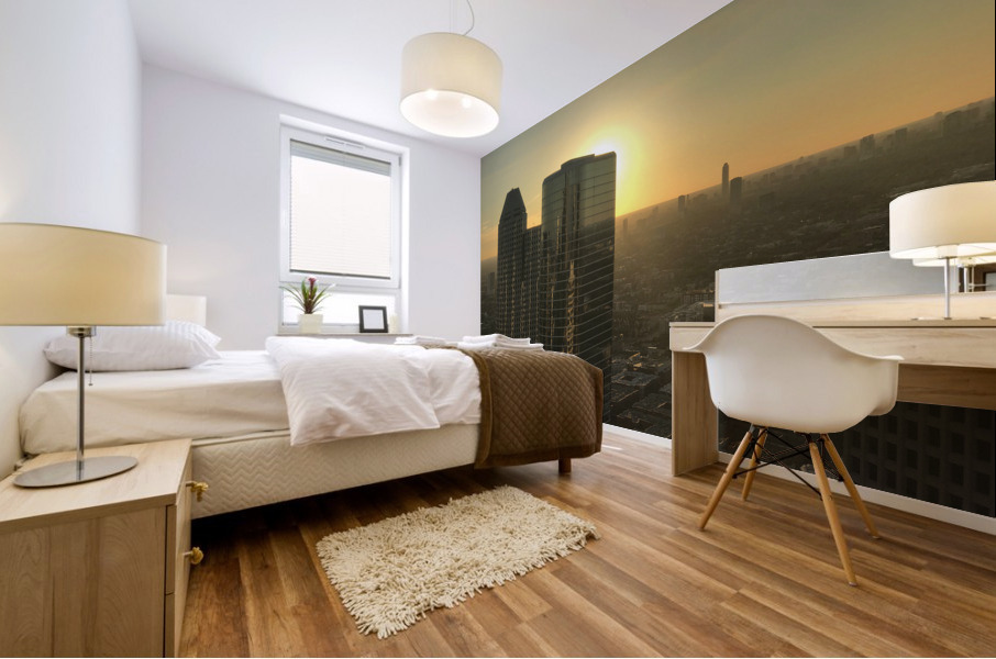 Cityscape Sunset Mural print