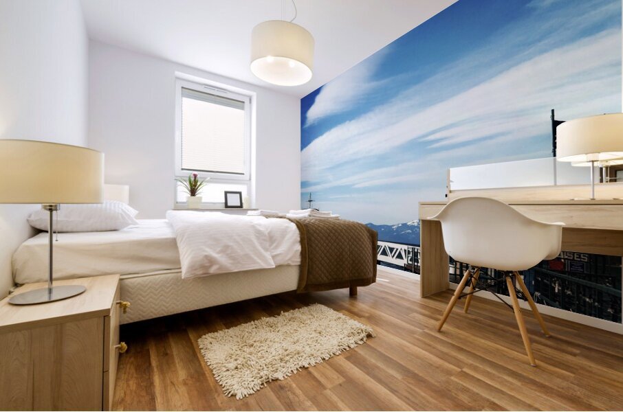 Lakeside Navy Mural print