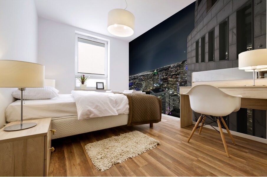 Downtown By Night Mural print