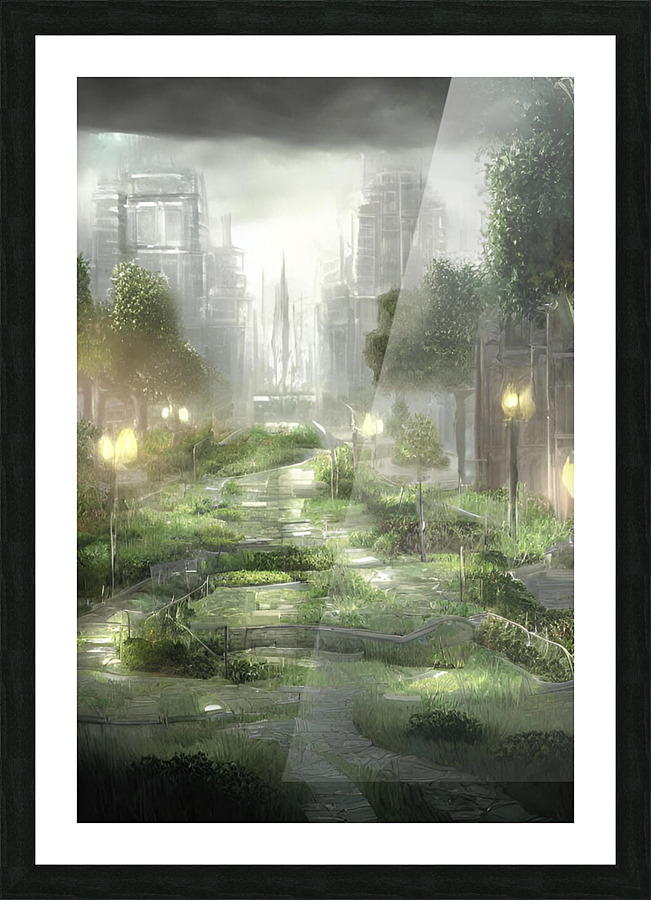 Green Respite Picture Frame print