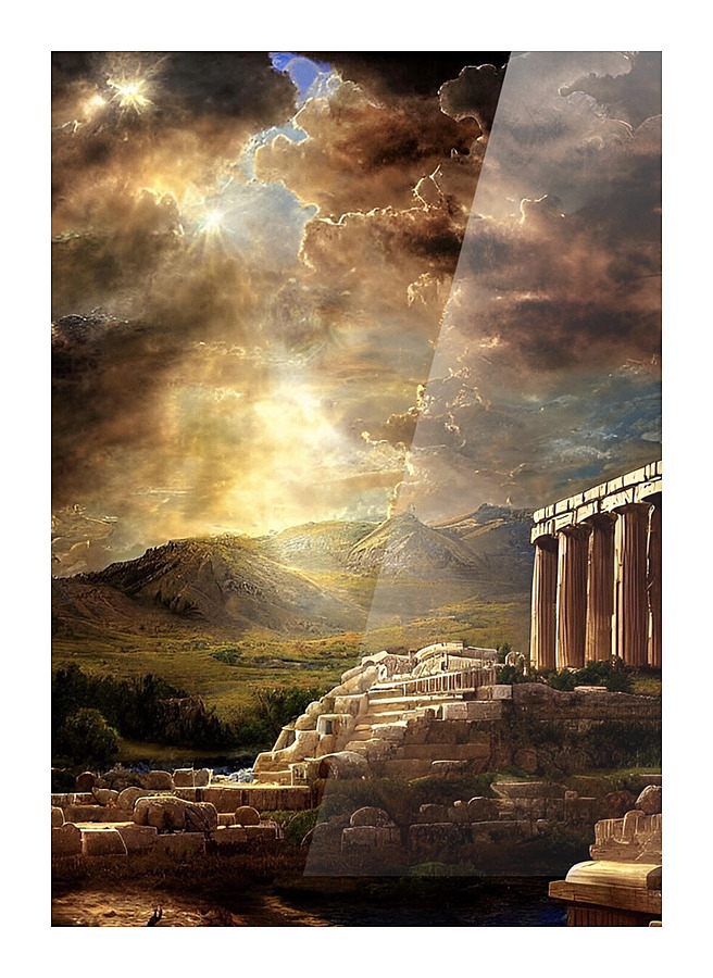 Ancient Temple Picture Frame print