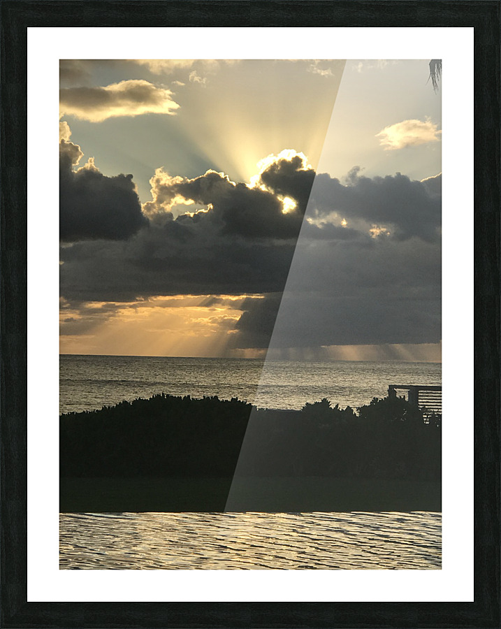 Poolside Vacation 4 Picture Frame print