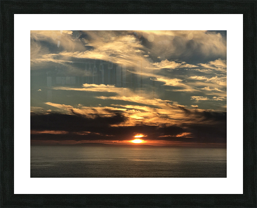 Ocean Sun Picture Frame print