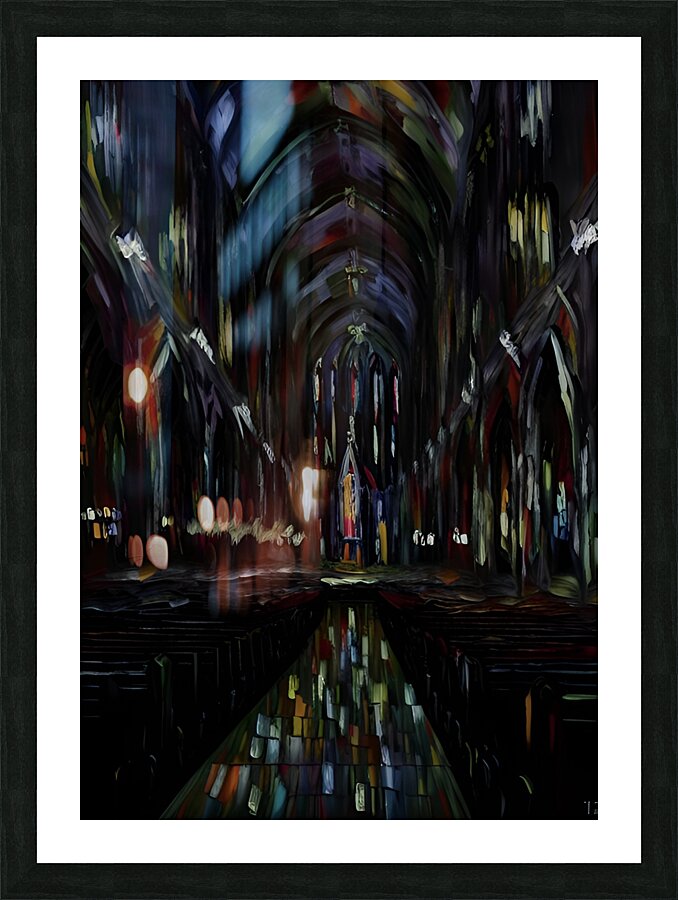 Manhattan Cathedral Picture Frame print