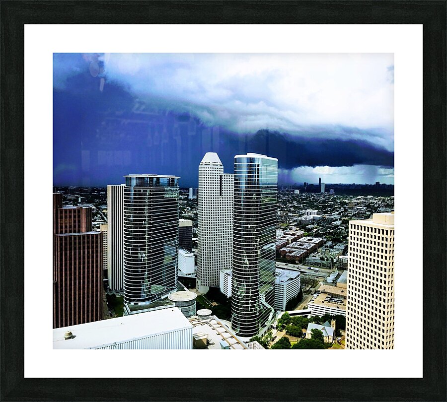 Stormy Skyscrapers Picture Frame print