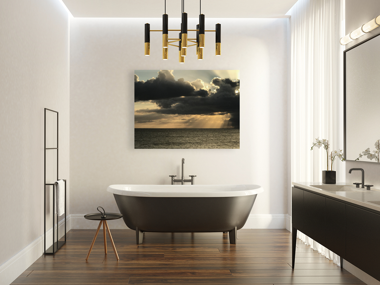 Inspiring Oceanic Sunset  Reproduction