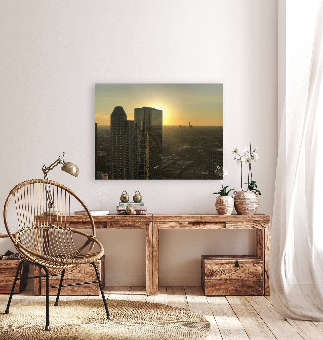 Cityscape Sunset Reproduction
