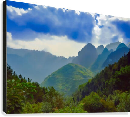 Foggy mountains Canvas Print