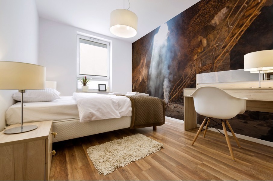 where theres fire Mural print