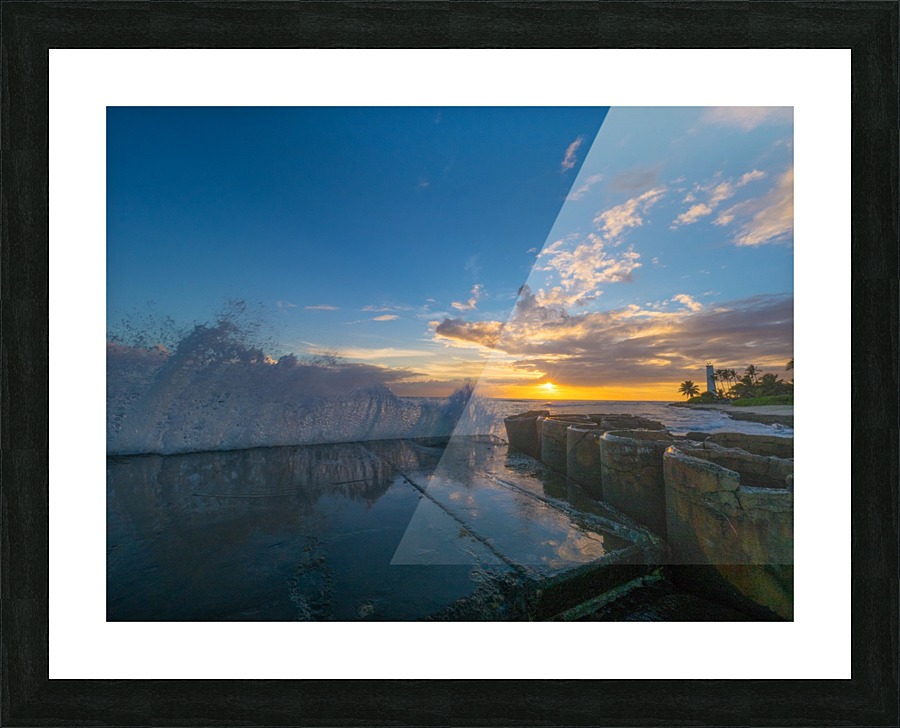 Reflections in the waves Picture Frame print