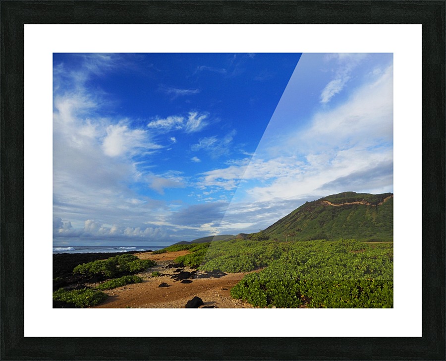 Sandy beach serenity Picture Frame print