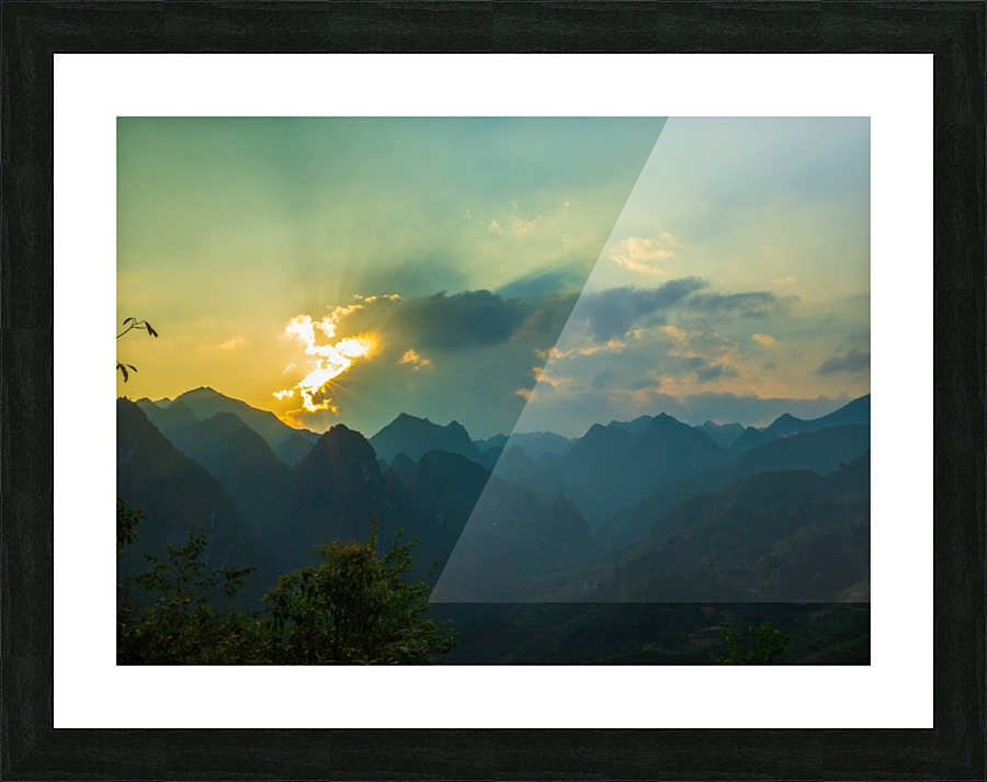 sunset in Dong Van 2 Picture Frame print
