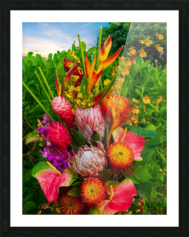 Tropical flowers Picture Frame print