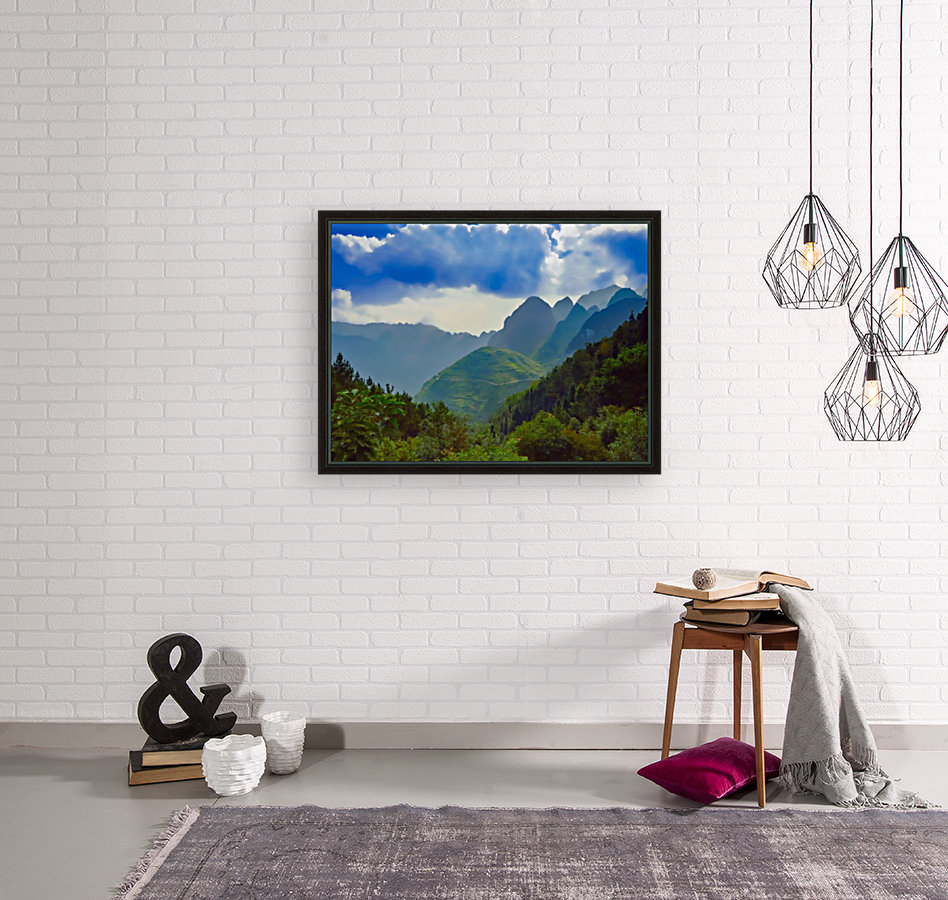 Foggy mountains Reproduction