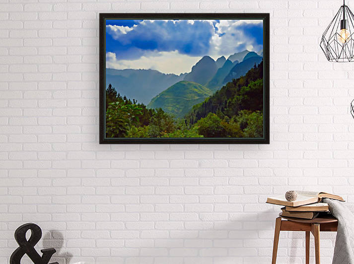 Foggy mountains Reproduction