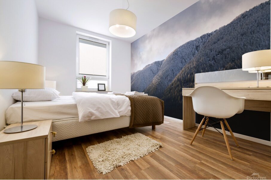 Burke Mountain Sunset  Mural print