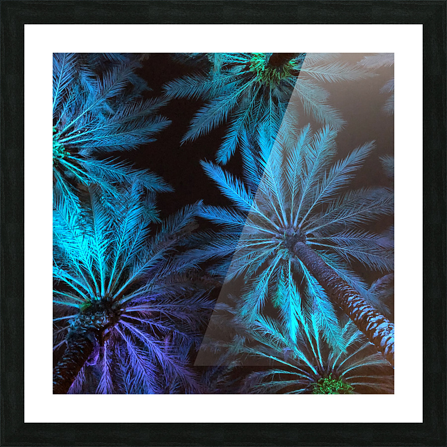 Electric Palm - Cool Square Picture Frame print