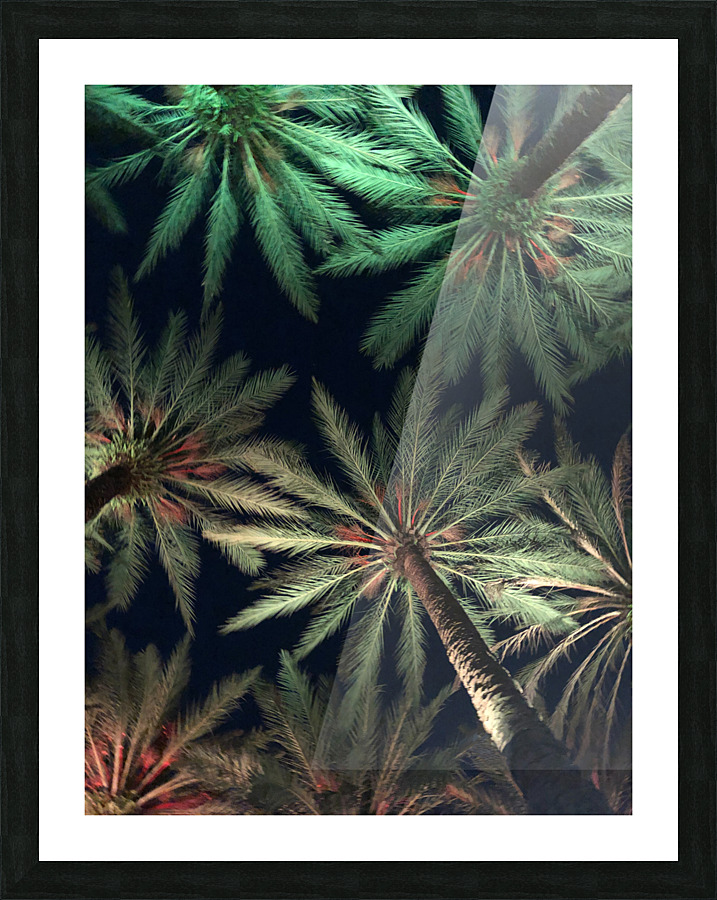 Electric Palm - Celadon Picture Frame print