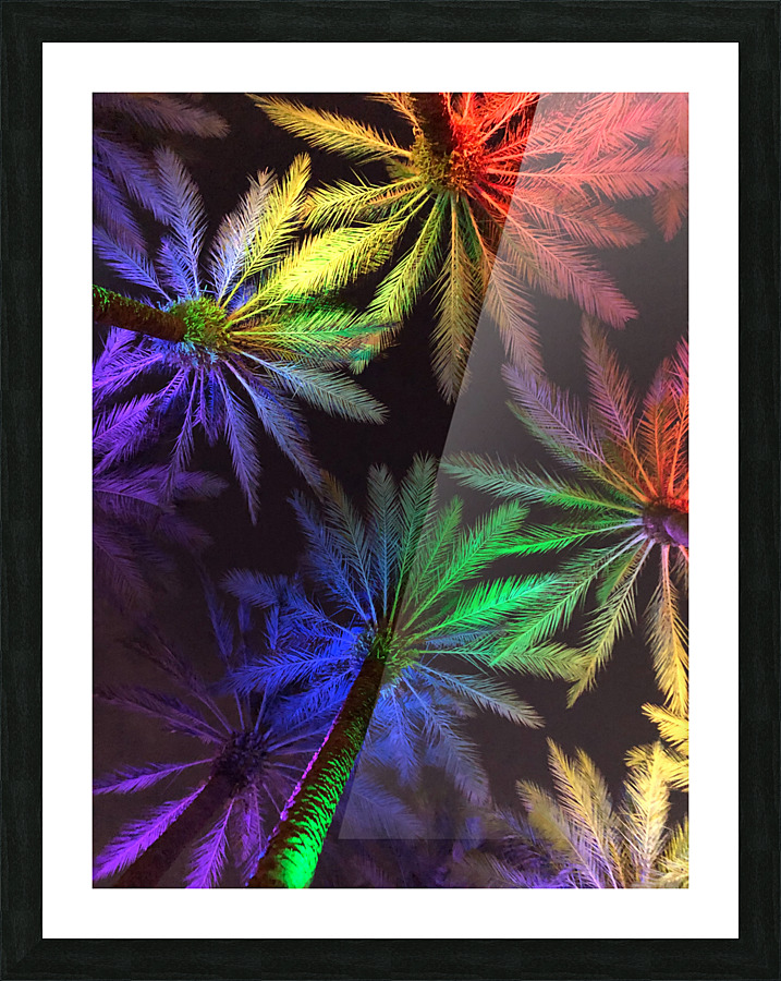 Electric Palm - Rainbow Picture Frame print