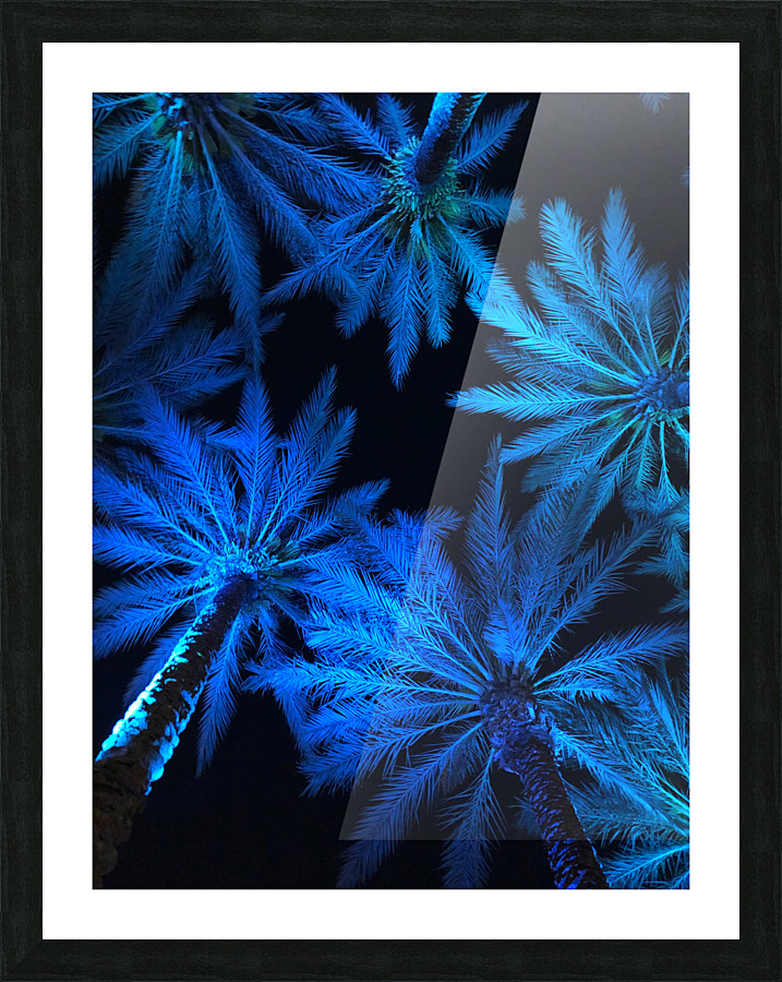 Electric Palm - Blue Picture Frame print
