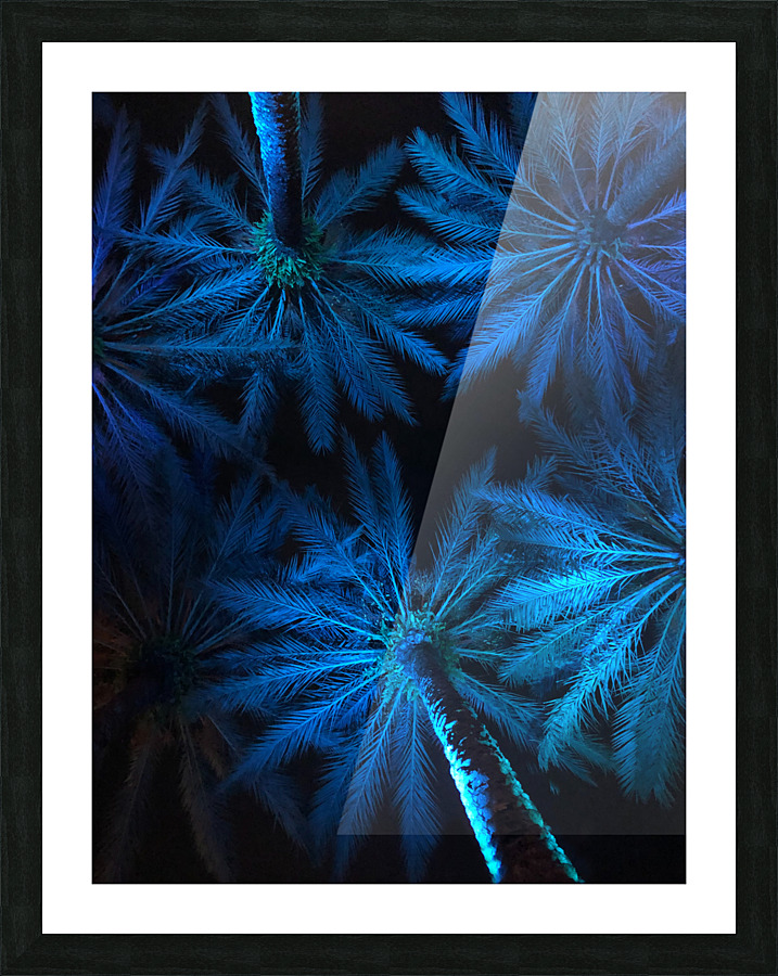 Electric Palm - Ocean Picture Frame print