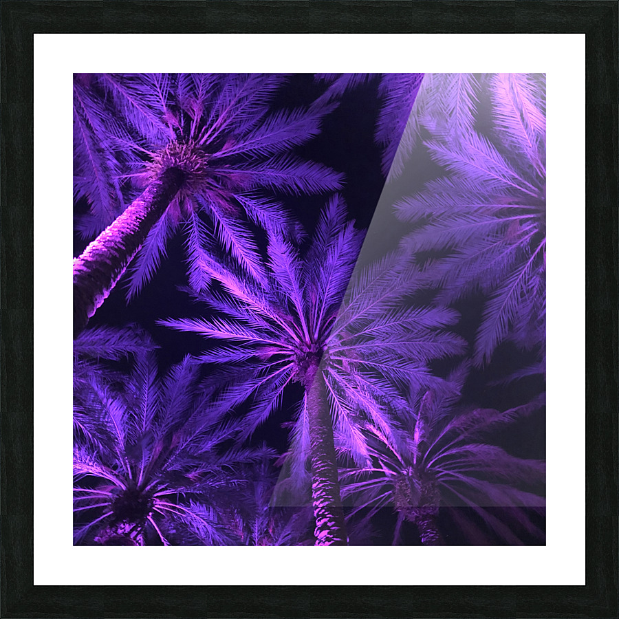 Electric Palm - Violet Square Picture Frame print