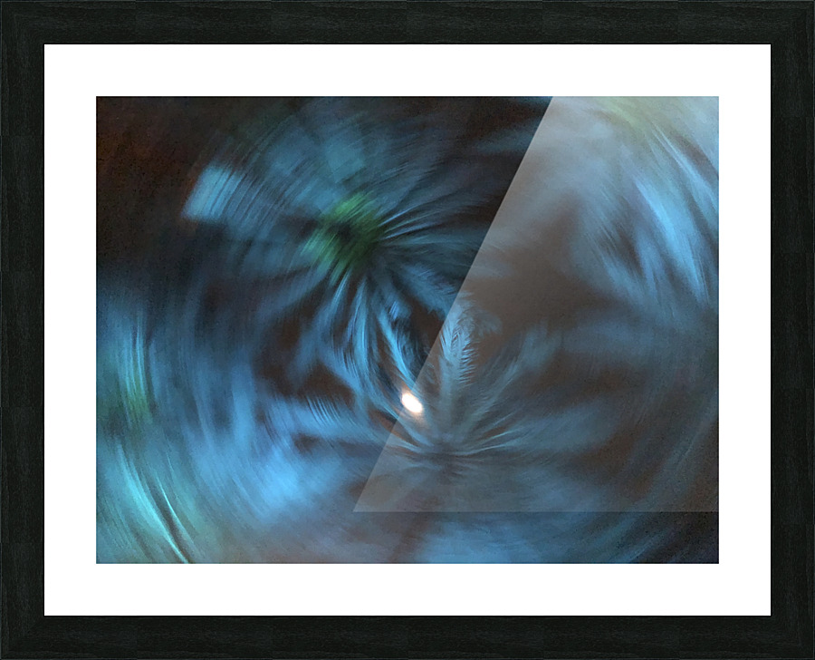 Electric Palm - Aqua Spin Picture Frame print