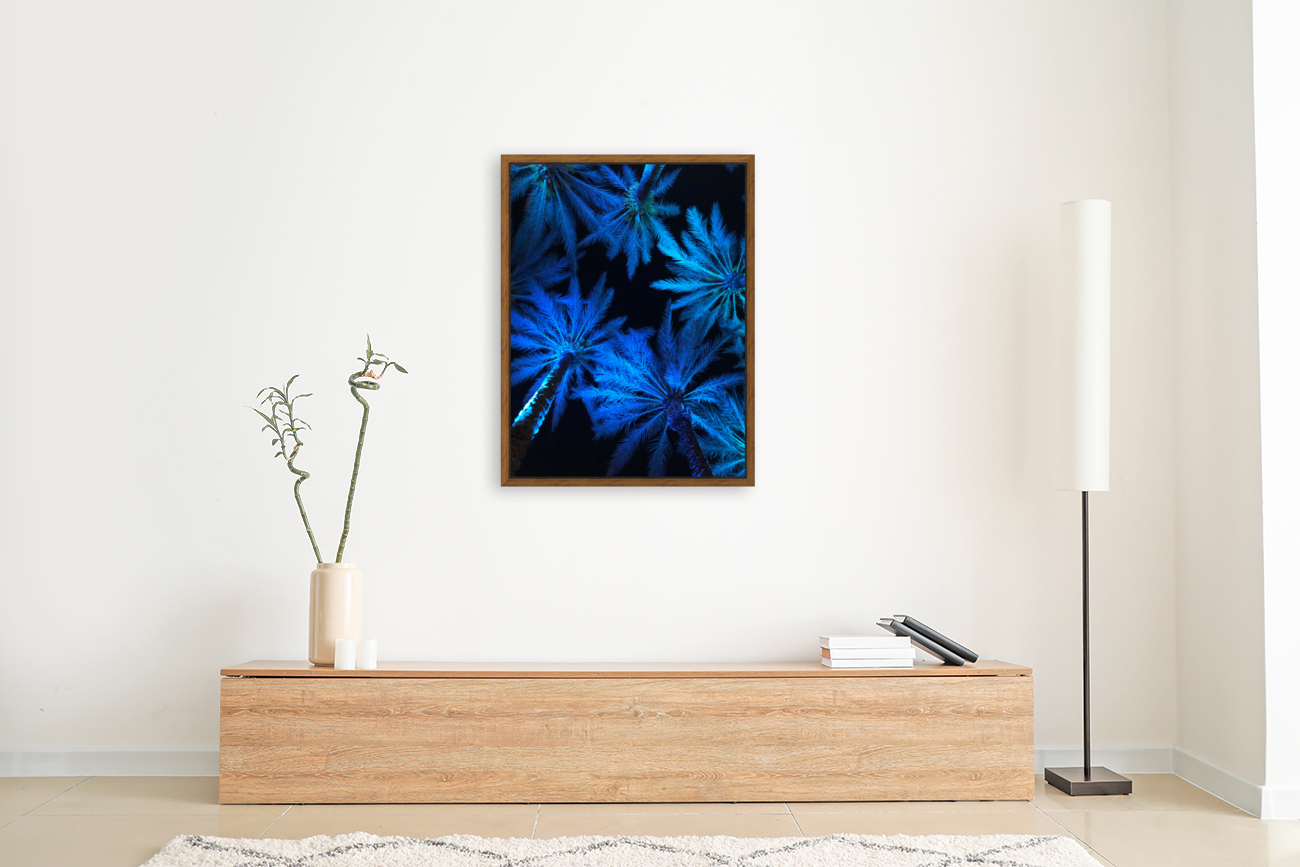 Electric Palm - Blue Reproduction
