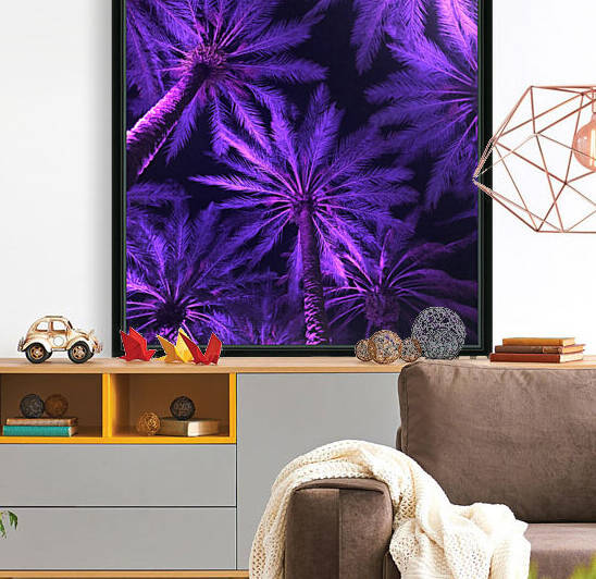 Electric Palm - Violet Square Reproduction