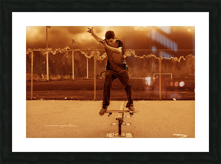 Skateboarder Picture Frame print