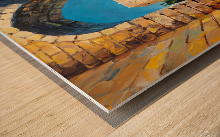 Golden Archway Wood print