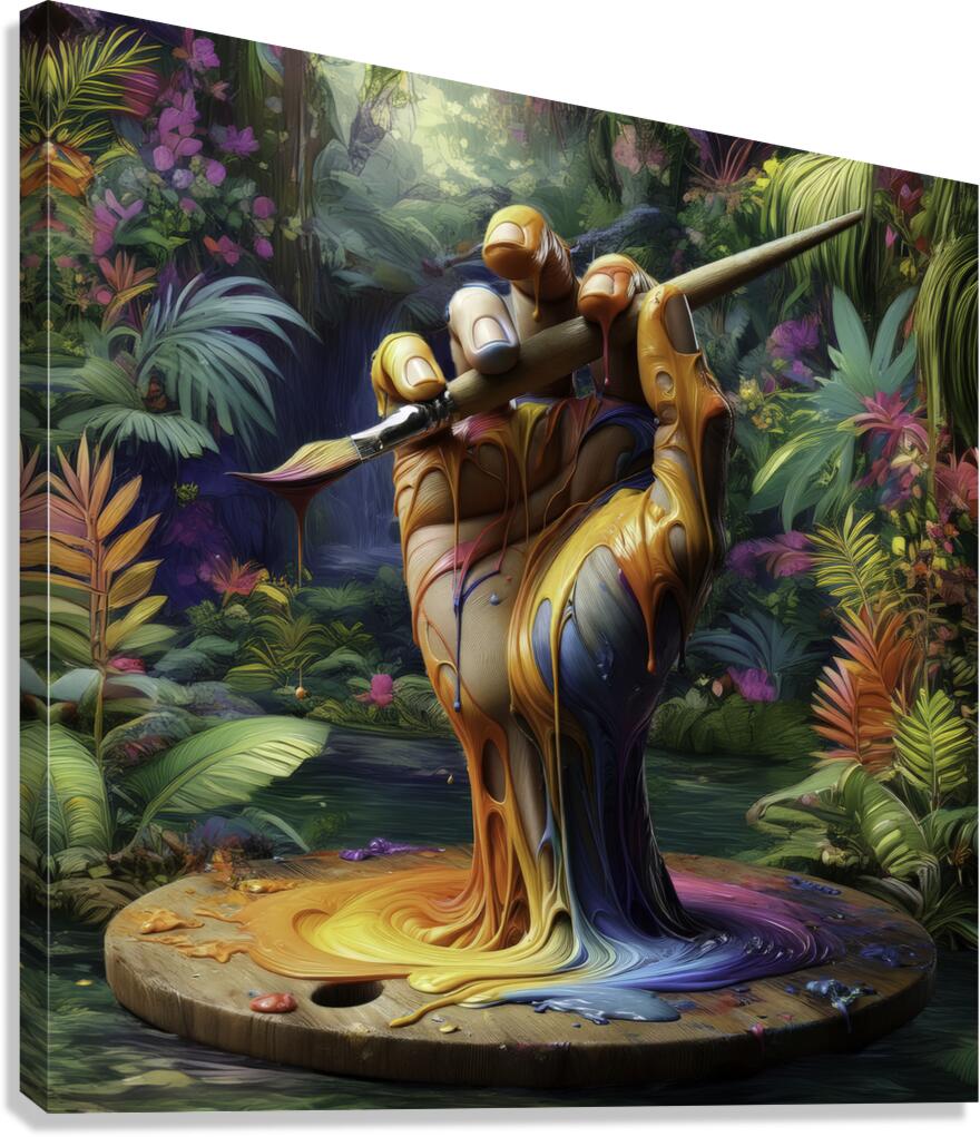 Hand Art Jungle Canvas Print