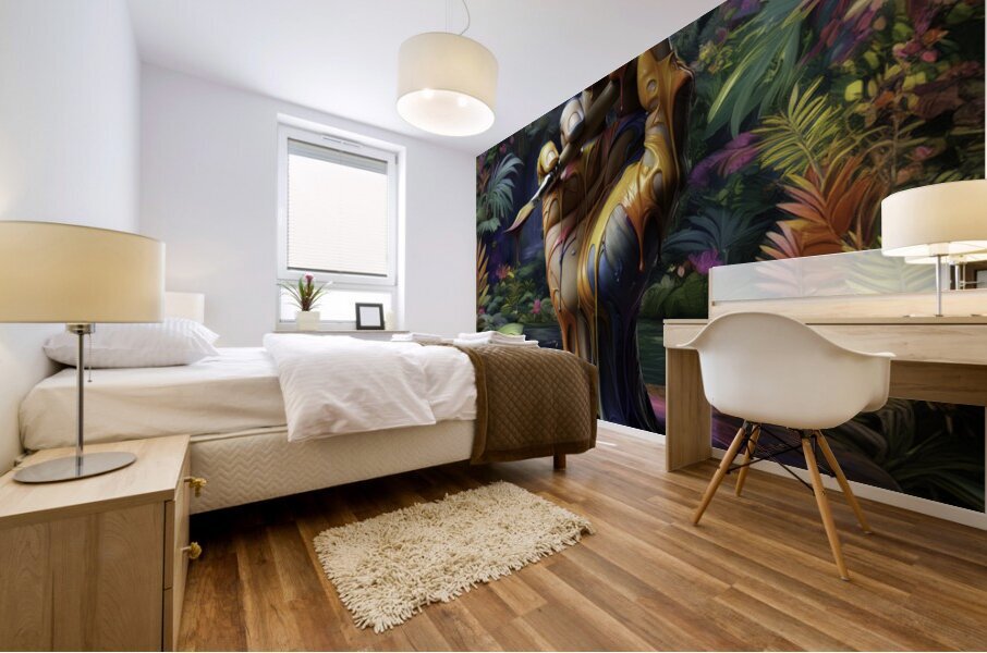Hand Art Jungle Mural print