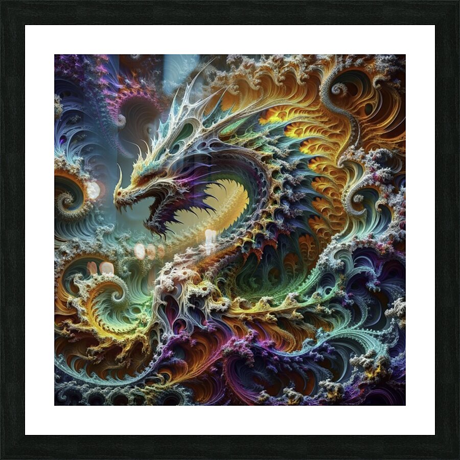 GLASS DRAGON 10 Picture Frame print