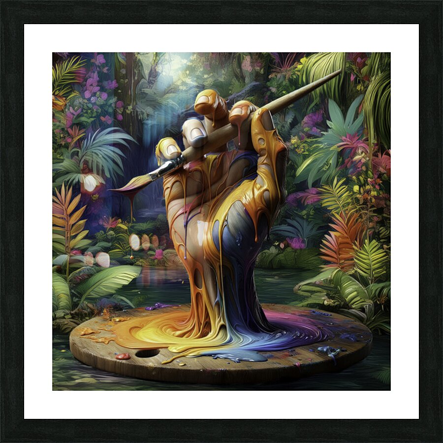 Hand Art Jungle Picture Frame print