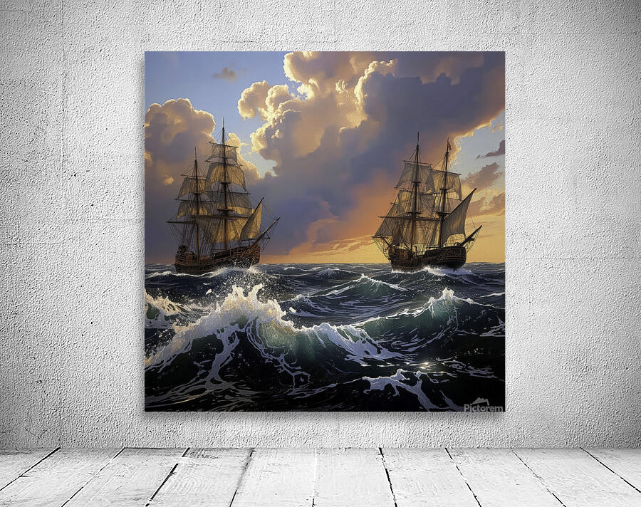 Paired Frigates Wall Preview