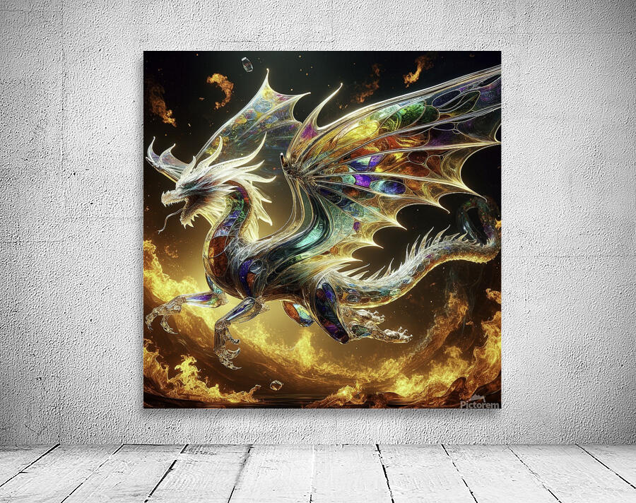 GLASS DRAGON FLAMES Wall Preview