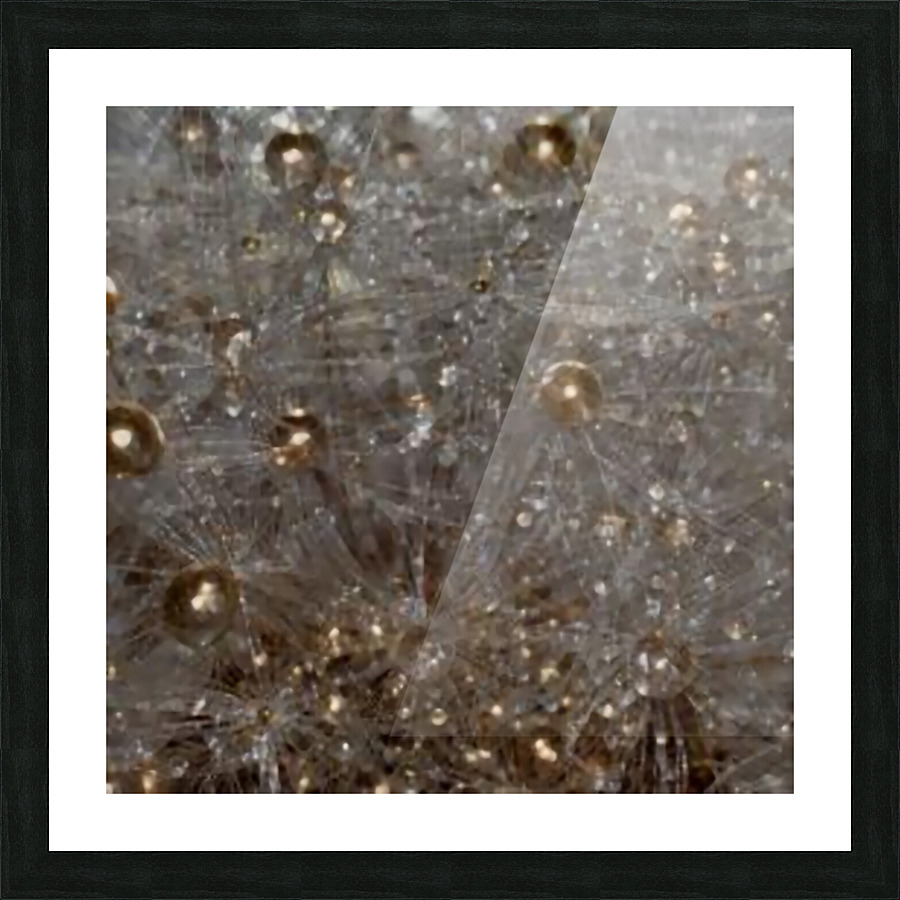 golden drops Picture Frame print