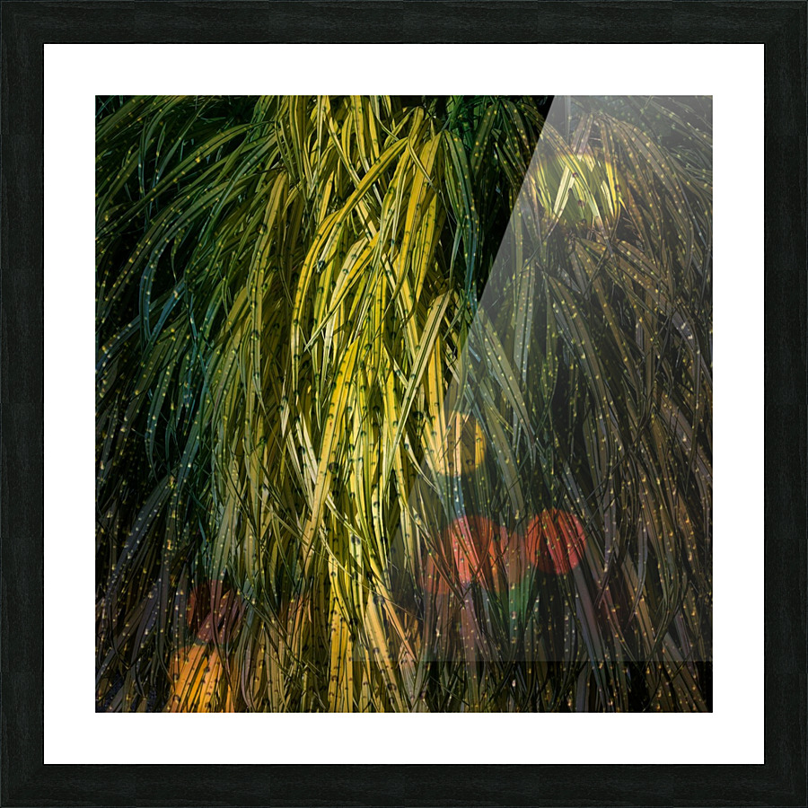 Flowing Grasses with Rain Picture Frame print