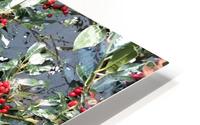 Holly with Berries Texture HD Metal print