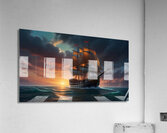 Default A majestic winged horsedrawn ship sailing Acrylic Print