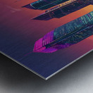 Default GTA VI style drawing of a vibrant coastal city Metal print