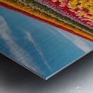 Default A field of tulips in different colors under a blue sky Metal print