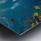 Default The mural is a highquality depiction of an underwater scene featuring a male diver exploring the depths of the ocean Metal print