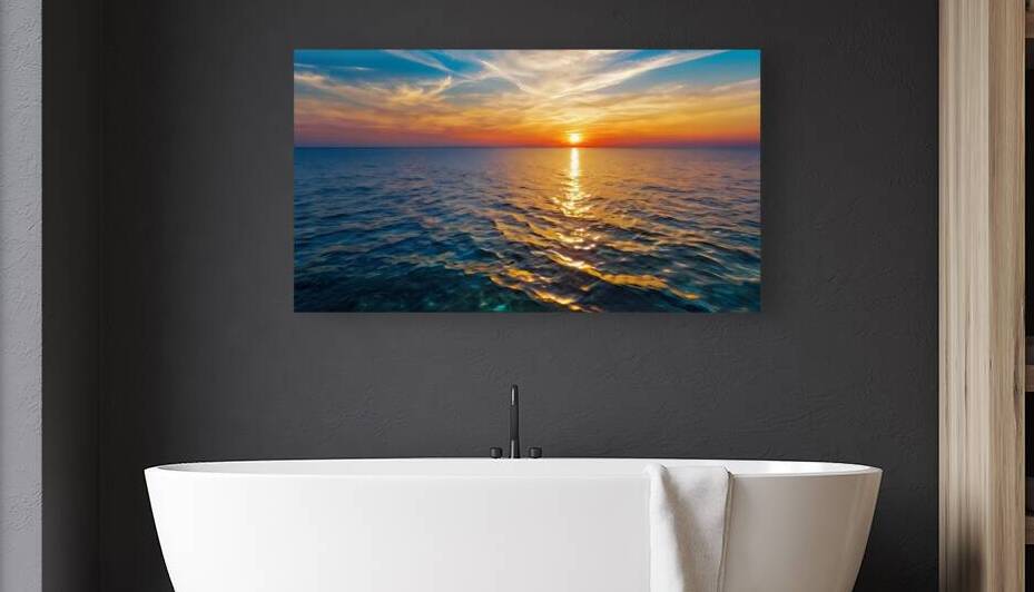 Default Very beautiful sunset on the sea the sea by LINA