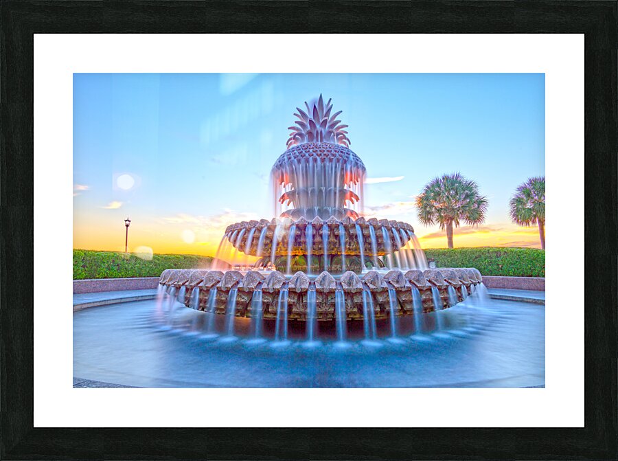Pineapple Fountain Picture Frame print