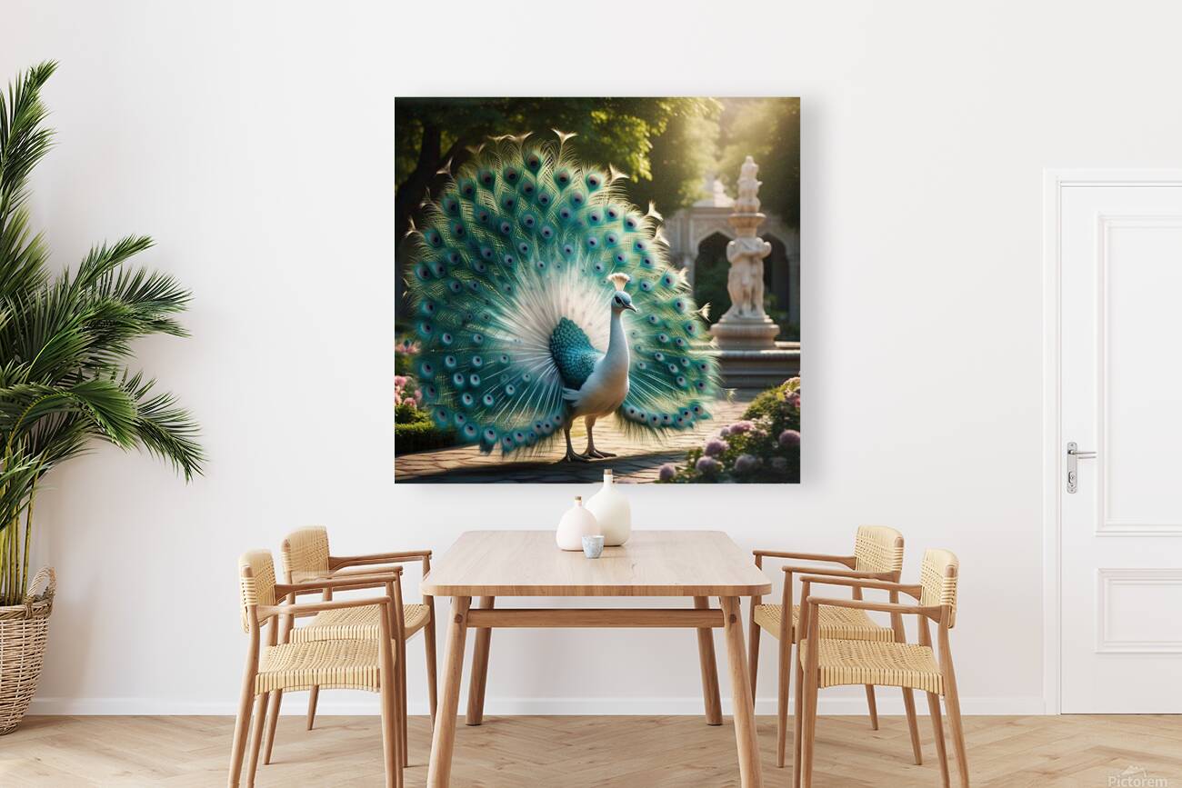 Peacock Splendor: A Burst of Vibrant Colors Reproduction