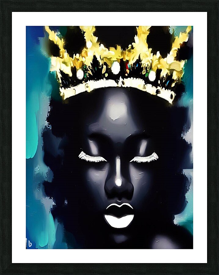Queen with white lashes  Picture Frame print