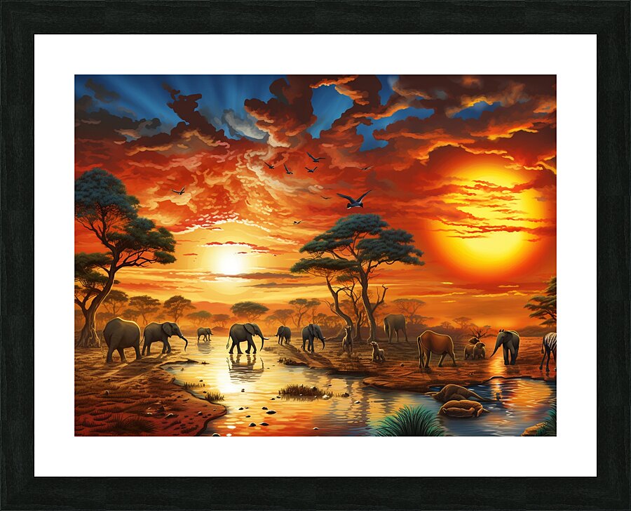 The Safari  Picture Frame print